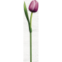 Bohemia Gifts Dřevěný tulipán fialovo-bílý 34 cm