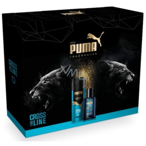 Puma Cross The Line toaletní voda pro muže 50 ml + deodorant sprej pro muže 150 ml, dárková sada