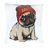 Albi Polštář s flitry Mops 37 x 37 x 10 cm