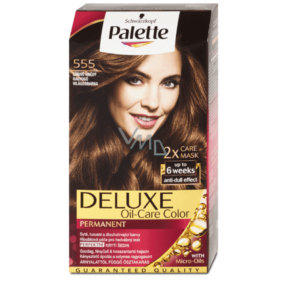 Schwarzkopf Palette Deluxe barva na vlasy 555 Zářivě hnědý 115 ml