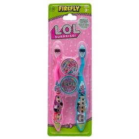 L.O.L. Surprise! měkký zubní kartáček s krytkou pro děti 3+ 2 kusy