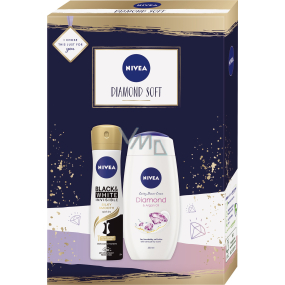 Nivea Diamond Soft antiperspirant deodorant sprej 150 ml + sprchový gel 250 ml, kosmetická sada pro ženy