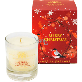 English Soap Merry Christmas - Veselé Vánoce sojová vonná svíčka 170 ml, hoří až 35 hodin