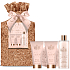 Grace Cole Sweet Vanilla & Almond Glaze mycí gel 150 ml + tělový krém 150 ml + pěna do koupele 250 ml + mycí houba, kosmetická sada pro ženy