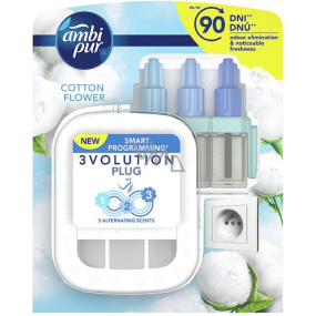 Ambi Pur 3 Volution Cotton Flower elektrický osvěžovač kompletní strojek 20 ml