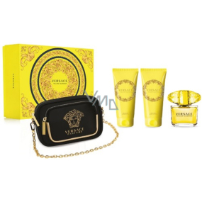 Versace Yellow Diamond toaletní voda 90 ml + tělové mléko 100 + sprchový gel 100 ml + dámská kabelka, dárková sada pro ženy