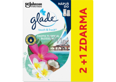 Glade One Touch Exotic Tropical Blossoms - Monoi květy a kokosové mléko mini sprej náhradní náplň osvěžovač vzduchu 3 x 10 ml