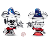 Charm Sterlingové stříbro 925 Disney Čaroděj učeň Mickey, korálek na náramek vánoce
