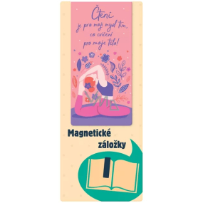 Albi Magnetická záložka do knížky Čtení je moje cvičení 8,7 x 4,4 cm