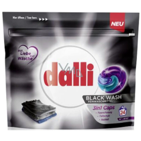 Dalli Black 3v1 prací tablety na tmavé a černé prádlo 24 dávek