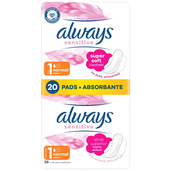 Always Normal Super soft intimní vložky 2 x 10 kusů