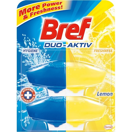 Bref Duo Aktiv Lemon tekutý WC blok náhradní náplň 2 x 50 ml