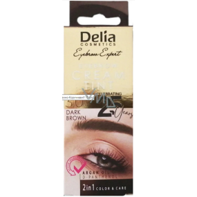 Delia Cosmetics Color Cream barvící krém na obočí 3.0 Tmavě hnědá 15 ml + 15 ml