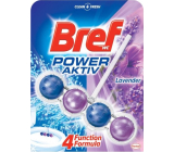 Bref Power Aktiv 4 Formula Levandule WC blok pro hygienickou čistotu a svěžest Vaší toalety, zbarvuje vodu 50 g