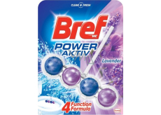 Bref Power Aktiv 4 Formula Levandule WC blok pro hygienickou čistotu a svěžest Vaší toalety, zbarvuje vodu 50 g