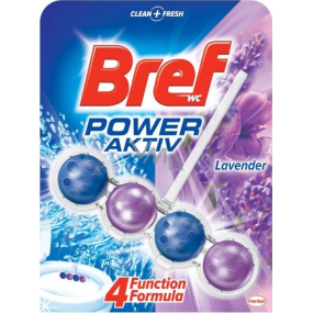 Bref Power Aktiv 4 Formula Levandule WC blok pro hygienickou čistotu a svěžest Vaší toalety, zbarvuje vodu 50 g