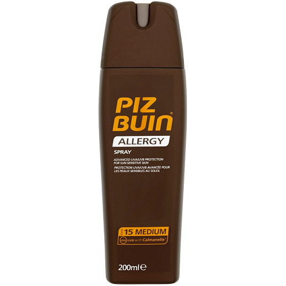 Piz Buin Allergy SPF15 mléko na opalování sprej 200 ml