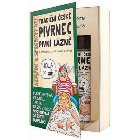 Bohemia Gifts Pivrnec Extrakt z pivních kvasnic a chmele sprchový gel 250 ml + šampon na vlasy 250 ml kniha kosmetická sada