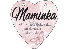 Albi Závěsná plaketka srdce Maminka 9 cm x 10 cm