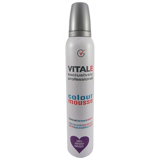 Vitale Exclusively Professional barvící pěnové tužidlo s vitaminem E Purple - Purpurový 200 ml