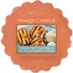 Yankee Candle Grilled Peaches & Vanilla - Grilované broskve a vanilka vonný vosk do aromalampy 22 g