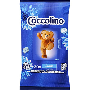 Coccolino Fresh Sky vlhčené ubrousky do sušičky 20 ks