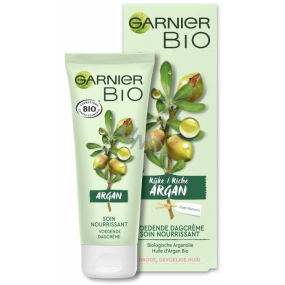 Garnier Bio Rich Argan Organický arganový olej a aloe vera výživující hydratační krém pro suchou a citlivou pleť 50 ml