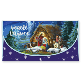 Nekupto Přání obálka na peníze vánoční Betlém 116 x 220 mm