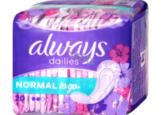 Always Dailies Singles To Go Normal Fresh Scent slipové intimní vložky 20 kusů