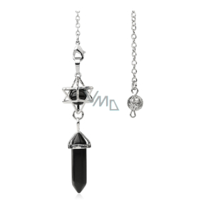 Onyx Merkaba + kyvadlo, přívěsek přírodní kámen 71 x 8 x 8 mm, kámen životní síly