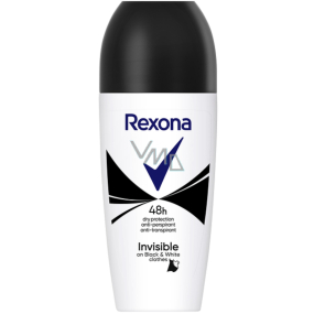 Rexona Invisible Black & White kuličkový antiperspirant deodorant roll-on pro ženy 50 ml