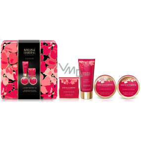 Baylis & Harding Třešňový květ sprchový krém 50 ml + krém na ruce 50 ml + tuhé mýdlo 50 g + tělové máslo 50 ml + kosmetická taška, kosmetická sada pro ženy