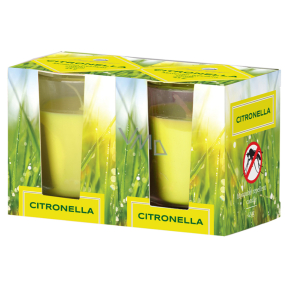 Emocio Citronella vonná svíčka sklo 52 x 65 mm 45 g 2 kusy v krabičce