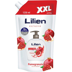 Lilien tekuté mýdlo - Granátové jablko XXL - sáček 1250 ml Lilien tekuté mýdlo - Granátové jablko XXL - sáček 1250 ml