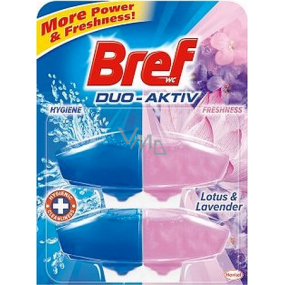 Bref Duo Aktiv Lotus & Levandule tekutý WC blok náhradní náplň 2 x 50 ml