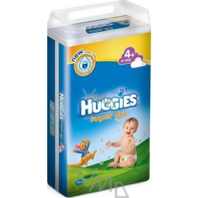 Huggies Super Dry velikost 4+, 10-16 kg, plenkové kalhotky 44 kusů