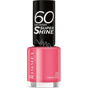 Rimmel London 60 Seconds Super Shine Nail Polish lak na nehty 407 Hot Tropicana 8 ml