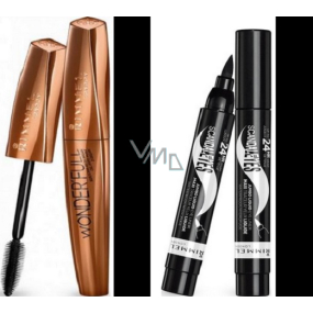 Rimmel London Wonderfull With Argan Oil řasenka 001 Black 11 ml + Rimmel London Scandaleyes Jumbo Liquid Eyeliner voděodolné oční linky 001 Black 3 ml