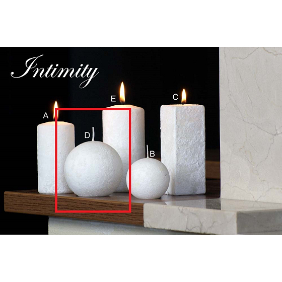 Lima Mramor Intimity vonná svíčka bílá koule průměr 80 mm 1 kus