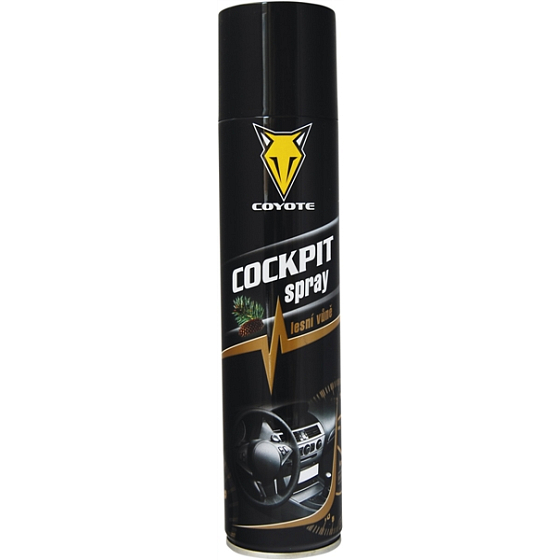 Coyote Cockpit Lesní vůně antistatický, čistí a ošetřuje plast, kůži, gumu, dřevo, koženku v interiéru vozidla 400 ml sprej