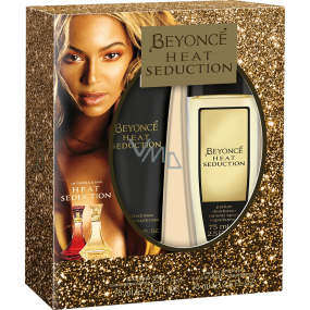 Beyoncé Heat Seduction parfémovaný deodorant sklo pro ženy 75 ml + tělové mléko 75 ml, kosmetická sada