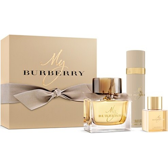 Burberry My Burberry parfémovaná voda pro ženy 90 ml + deodorant sprej 100 ml + sprchový olej 30 ml, dárková sada