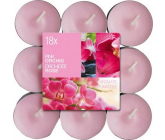 Bolsius Aromatic Pink Orchid - Růžová orchidejj vonné čajové svíčky 18 kusů, doba hoření 4 hodiny