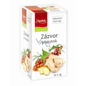 Apotheke Natur Zázvor a rakytník ovocný čaj napomáhá k trávení, dýchání a duševní pohodě 20 x 2 g