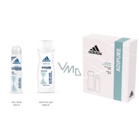 Adidas Adipure deodorant sprej 150 ml + sprchový gel 250 ml, kosmetická sada pro ženy