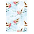 Ditipo Dárkový balicí papír 70 x 200 cm Světle modrý ptáček a vločky
