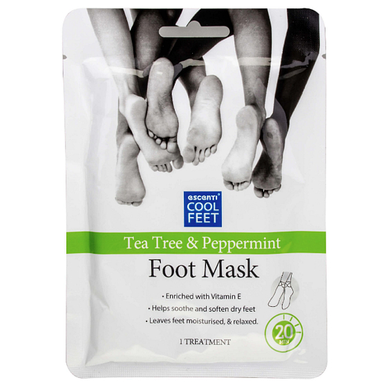 Escenti Cool Feet Čaj & Máta peprná maska na nohy 1 pár