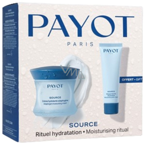 Payot Source Créme Hydratante Adaptogéne pleťový hydratační krém 50 ml + Source Masque Baume Réhydratant hydratační osvěžující maska 50 ml, kosmetická sada pro ženy