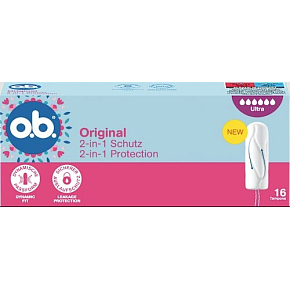 o.b. Original Super Plus tampóny 16 ks o.b. Original Super Plus tampóny 16 ks
