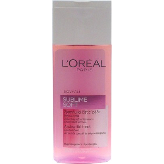 Loreal Paris Sublime Soft zjemňující čisticí pleťová voda suchá a citlivá pleť 200 ml